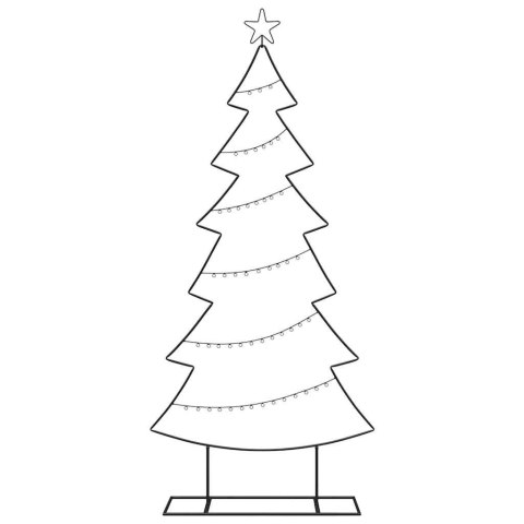 METALOWA CHOINKA ŚWIĄTECZNA Z PODSTAWĄ CZARNY 180CM STAL