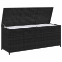 SKRZYNIA OGRODOWA CZARNA 150X50X60CM RATTAN PE