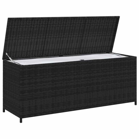 SKRZYNIA OGRODOWA CZARNA 150X50X60CM RATTAN PE