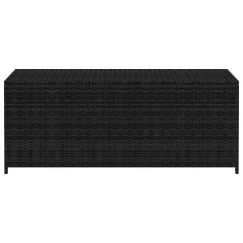 SKRZYNIA OGRODOWA CZARNA 150X50X60CM RATTAN PE