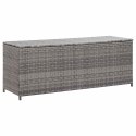 SKRZYNIA OGRODOWA SZARA 150X50X60CM RATTAN PE
