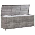 SKRZYNIA OGRODOWA SZARA 150X50X60CM RATTAN PE