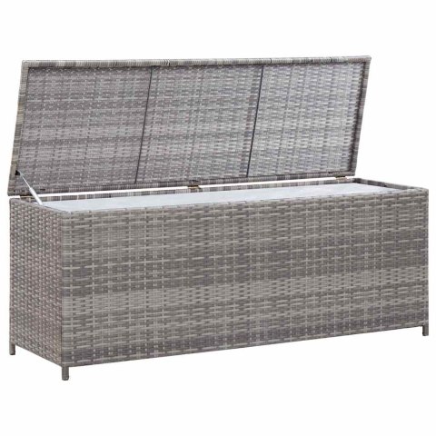 SKRZYNIA OGRODOWA SZARA 150X50X60CM RATTAN PE