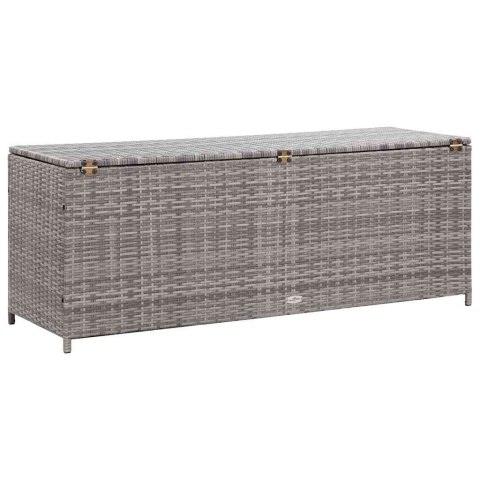 SKRZYNIA OGRODOWA SZARA 150X50X60CM RATTAN PE