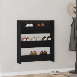 SZAFKA NA BUTY NA ŚCIANĘ 2 SZT. CZARNY DĄB 80X18X90CM