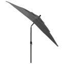 3-POZIOMOWY PARASOL NA ALUMINIOWYM SŁUPKU ANTRACYT 2,5X2,5 M