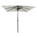 3-POZIOMOWY PARASOL NA ALUMINIOWYM SŁUPKU PIASKOWY 2,5X2,5M