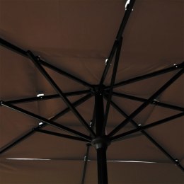 3-POZIOMOWY PARASOL NA ALUMINIOWYM SŁUPKU TAUPE 2,5X2,5 M