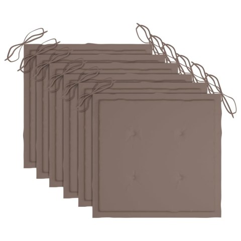 KRZESŁA OGRODOWE Z PODUSZKAMI 6 SZT. DREWNO AKACJOWE