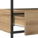 KONSOLA DĄB ARTISAN 75X40X75CM DREWNO INŻYNIERYJNE I METAL
