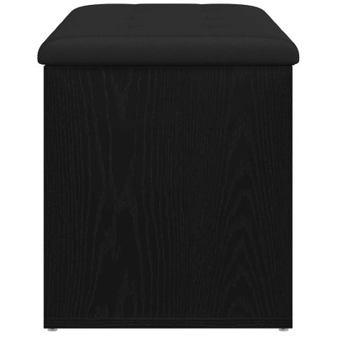 ŁAWKA DO PRZECHOWYWANIA Z PODUSZKĄ CZARNY DĄB 82X42X45CM