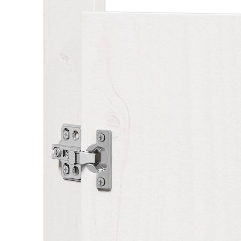 DRZWI DO KUCHNI 2 SZT. BIAŁY 50X9X82CM LITE DREWNO SOSNOWE