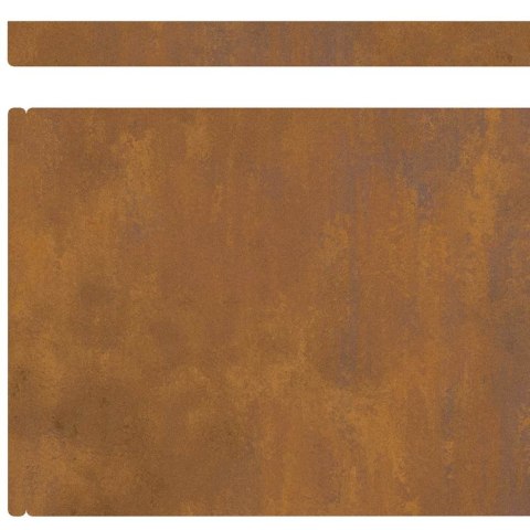 OGRODOWE OBRZEŻE TRAWNIKA 4 SZT. RDZAWY 450X20CM