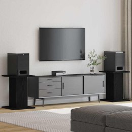 STOJAKI NA GŁOŚNIKI 2 SZT. CZARNY DĄB 30X30X40CM