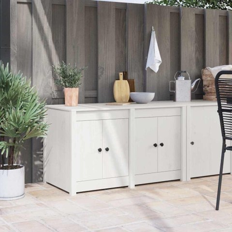 SZAFKA KUCHENNA BIAŁY 106X55X64CM LITE DREWNO SOSNOWE