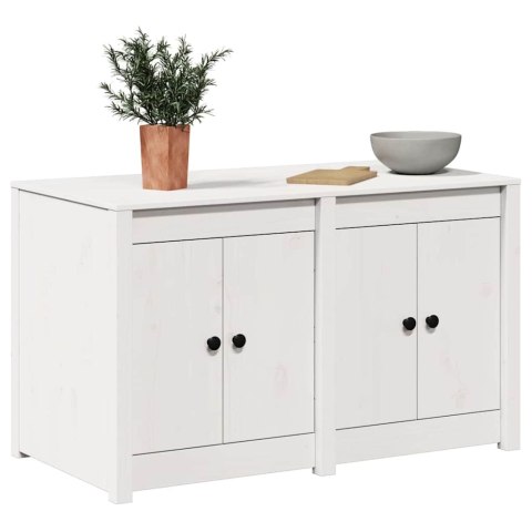 SZAFKA KUCHENNA BIAŁY 106X55X64CM LITE DREWNO SOSNOWE