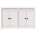 SZAFKA KUCHENNA BIAŁY 106X55X64CM LITE DREWNO SOSNOWE