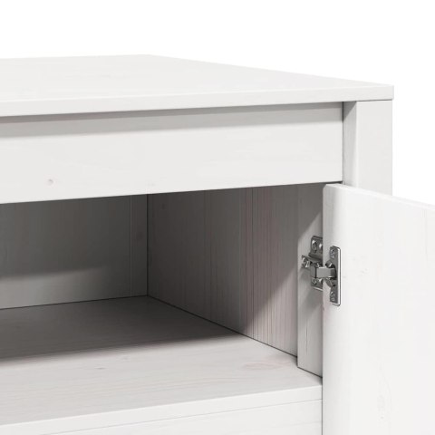 SZAFKA KUCHENNA BIAŁY 106X55X64CM LITE DREWNO SOSNOWE