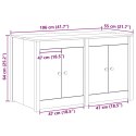 SZAFKA KUCHENNA BRĄZOWY 106X55X64CM LITE DREWNO SOSNOWE