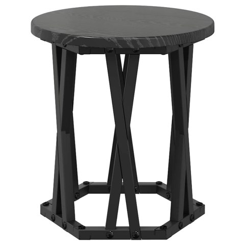 STOLIK BOCZNY DO NESTINGU 3 SZT. CZARNY DĄB 53X53X40CM