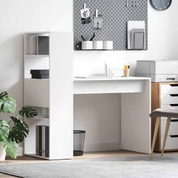 BIURKO Z PÓŁKĄ BIAŁY 113X54X120CM