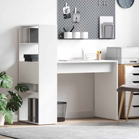 BIURKO Z PÓŁKĄ BIAŁY 113X54X120CM