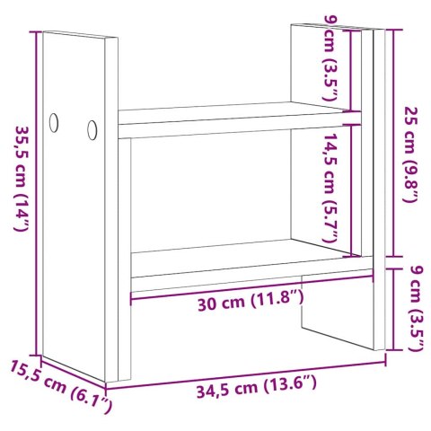 ORGANIZATOR BIURKA CZARNY DĄB 34.5X15.5X35.5CM