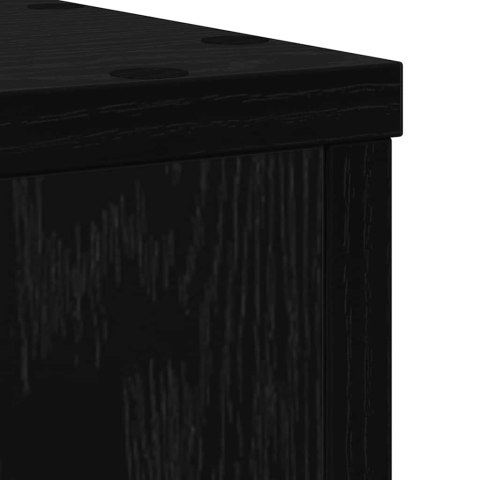 STOJAK NA ROŚLINY 2 SZT. CZARNY DĄB 25X25X35CM