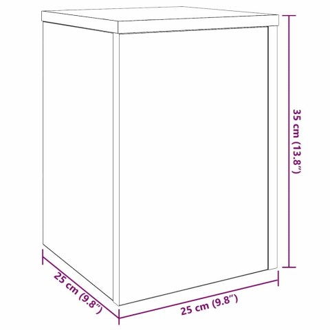 STOJAK NA ROŚLINY 2 SZT. CZARNY DĄB 25X25X35CM