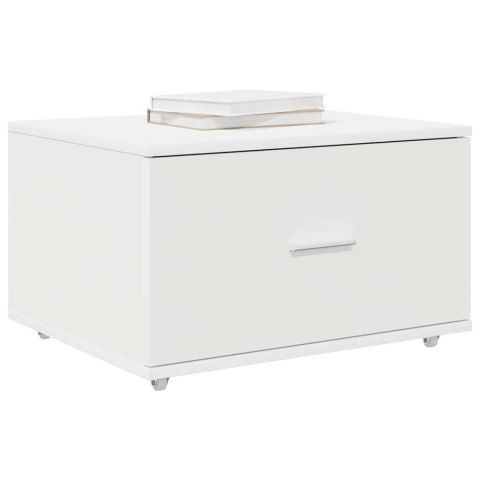 SZAFKA Z SZUFLADAMI Z KOŁEM BIAŁY 55X45X33.5CM