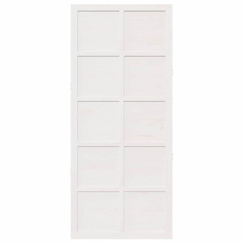 DRZWI DO STODOŁY BIAŁY 80X210CM LITE DREWNO SOSNOWE