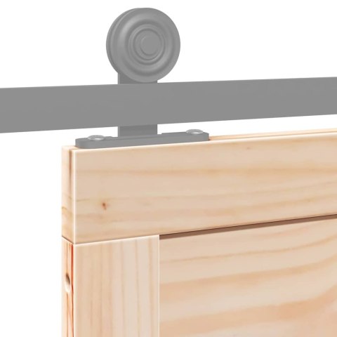 DRZWI DO STODOŁY BRĄZOWY 90X210CM LITE DREWNO SOSNOWE