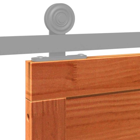 DRZWI DO STODOŁY WOSKOWY BRĄZ 90X210CM LITE DREWNO SOSNOWE