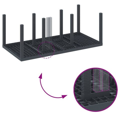 STÓŁ OGRODOWY ANTRACYT 200X100X73CM POLIRATTAN