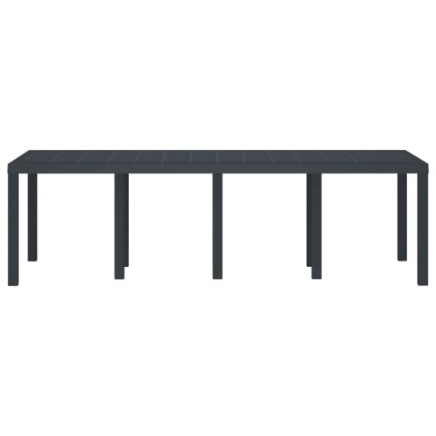 STÓŁ OGRODOWY ANTRACYT 250X100X73CM POLIRATTAN