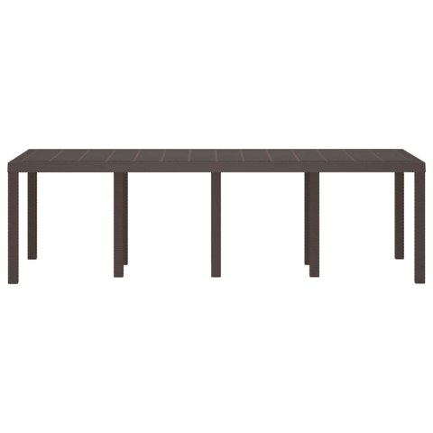 STÓŁ OGRODOWY BRĄZOWY 250X100X73CM POLIRATTAN