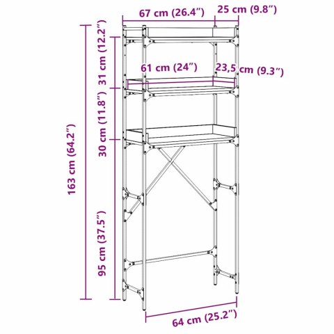 PÓŁKA NA PRALKĘ 67X25X163CM