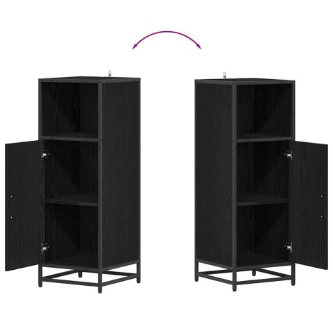 SZAFKA ŁAZIENKOWA Z DRZWIAMI CZARNY DĄB 35X37.5X100CM