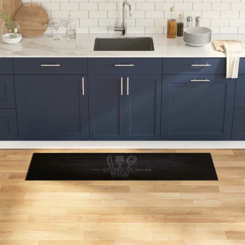 DYWAN KUCHENNY CZARNY 150X45CM AKSAMIT