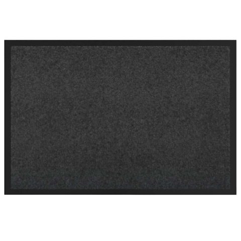 DYWANIK DRZWIOWY ANTRACYT 80X120CM TKANINA TEDDY