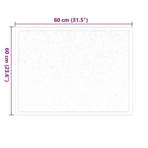 DYWANIK DRZWIOWY CZARNY 60X80CM TKANINA TEDDY