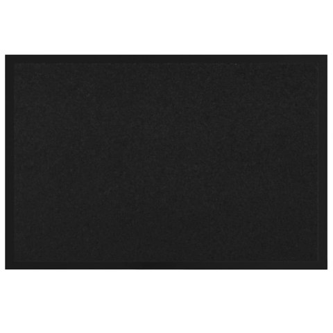 DYWANIK DRZWIOWY CZARNY 80X120CM TKANINA TEDDY
