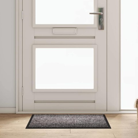 DYWANIK DRZWIOWY JASNOSZARY 60X80CM TKANINA TEDDY