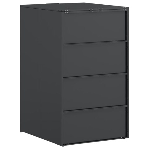 ANTRACYTOWA OBUDOWA NA KOSZ 240L STALOWA OSŁONA POJEMNIKA KOSZA GAZOWE SIŁOWNIKI