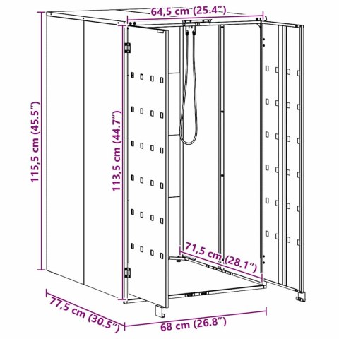 ANTRACYTOWA OBUDOWA NA KOSZ 240L STALOWA OSŁONA POJEMNIKA KOSZA GAZOWE SIŁOWNIKI