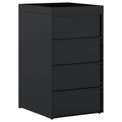 PRZECHOWYWANIE POJEMNIKA NA KÓŁKACH Z DACHEM NA PLANTERY DLA JEDNEGO POJEMNIKA 240L