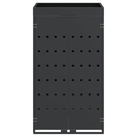 PRZECHOWYWANIE POJEMNIKA NA KÓŁKACH Z DACHEM NA PLANTERY DLA JEDNEGO POJEMNIKA 240L