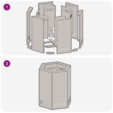FIRE PIT BLACK 38X38X51CM COLD-ROLLED STEEL