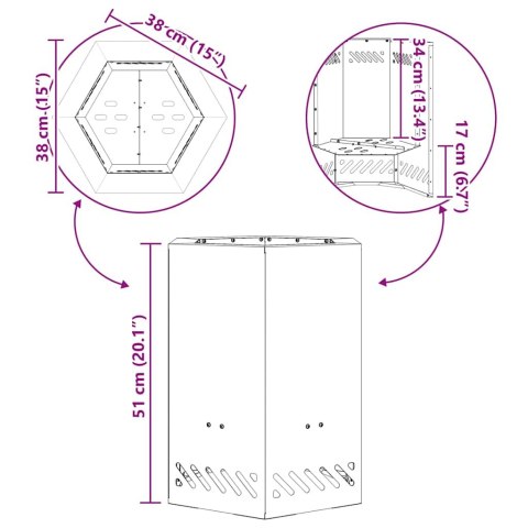 FIRE PIT BLACK 38X38X51CM COLD-ROLLED STEEL