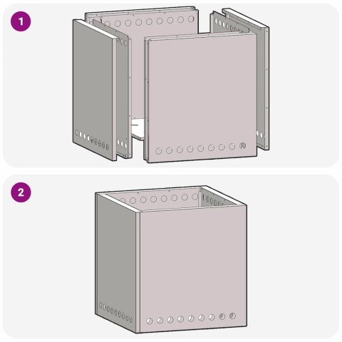 FIRE PIT BLACK 48X48X50CM COLD-ROLLED STEEL